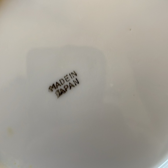 VTG set of 4 lusterware porcelain Japan plates pagoda birds scene - Picture 8 of 10